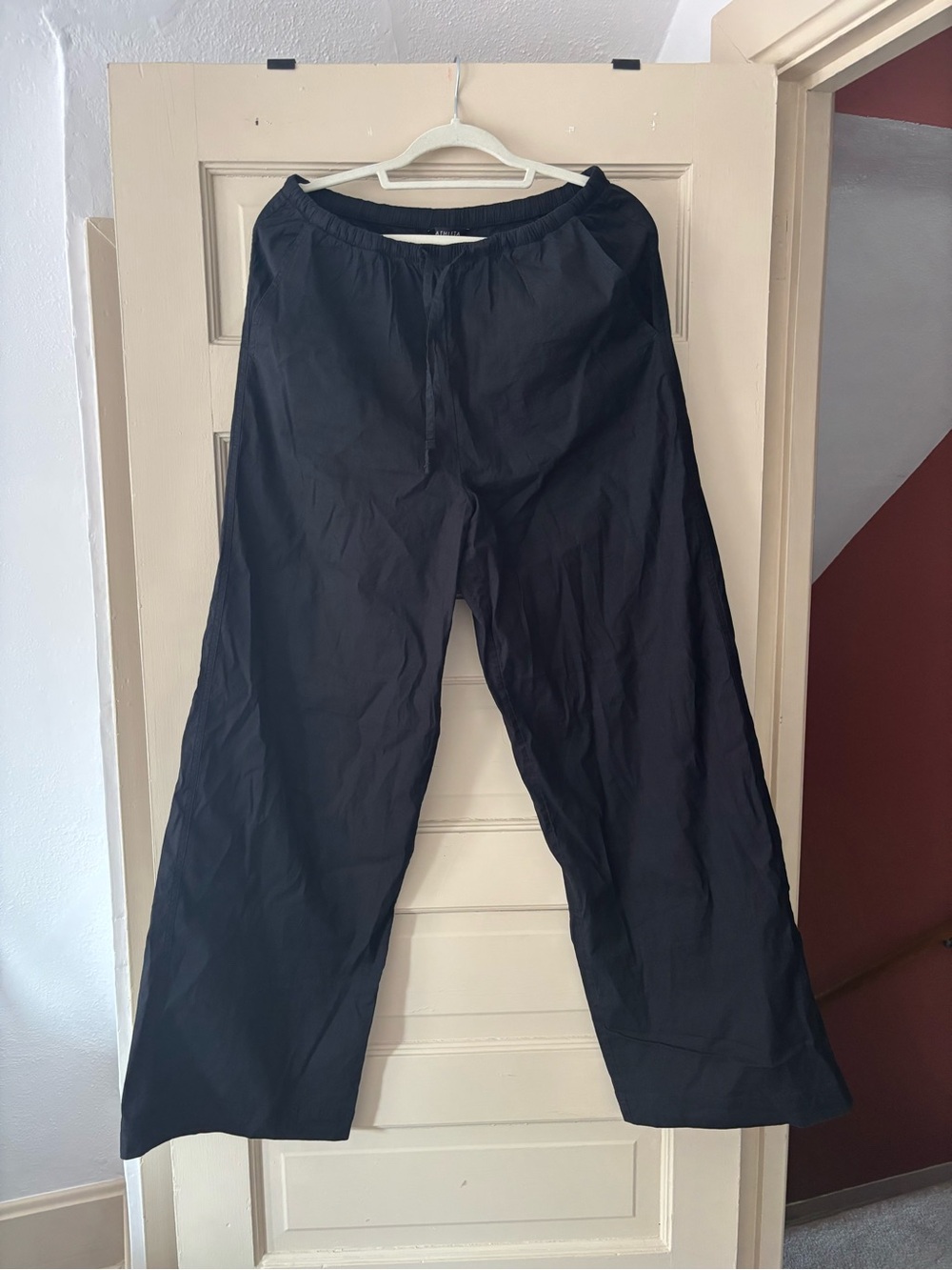 Athleta Paradise Mid Rise Linen Pants Small Tall - Picture 2 of 4